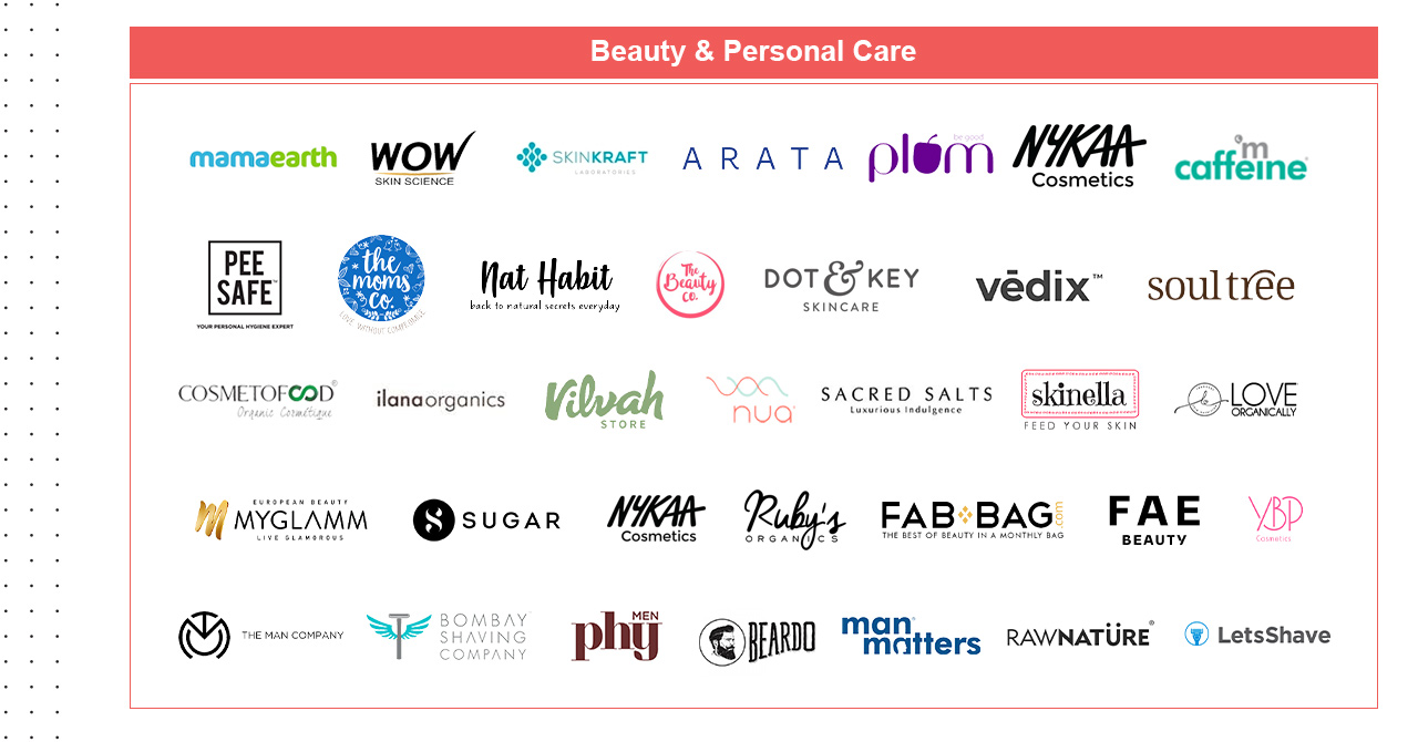 D2C beauty brand logos