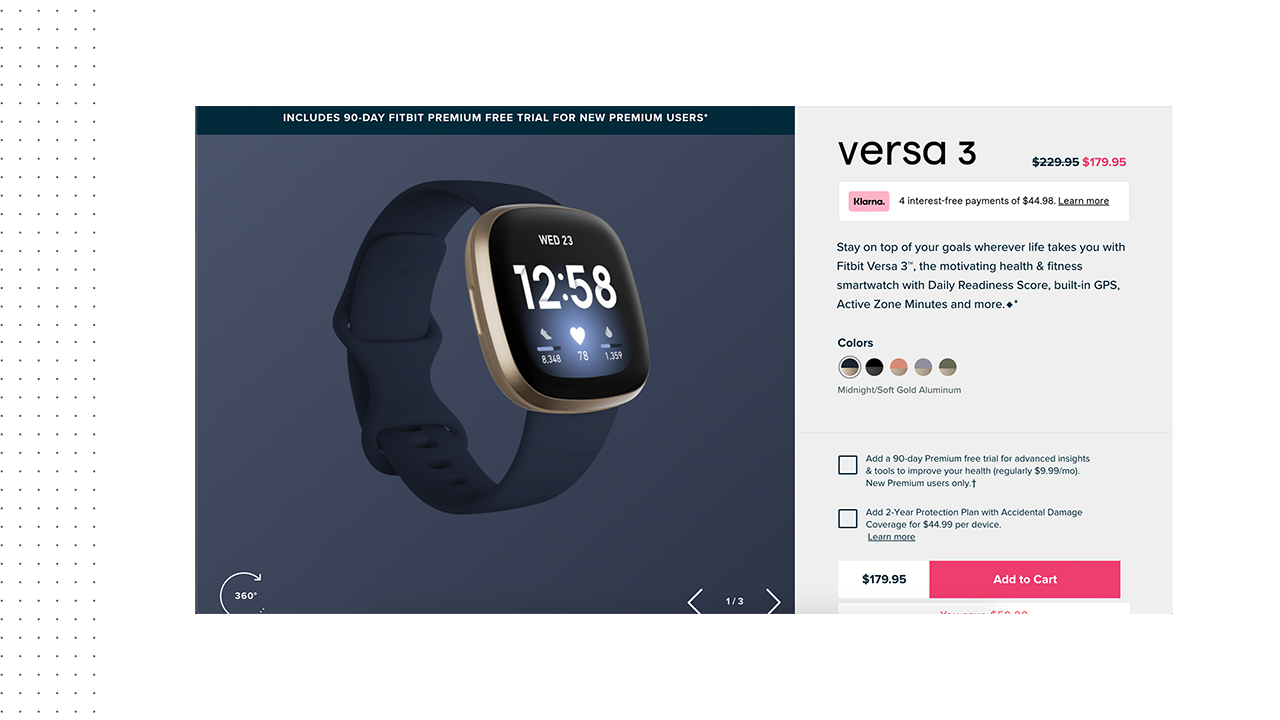 Fitbit product page