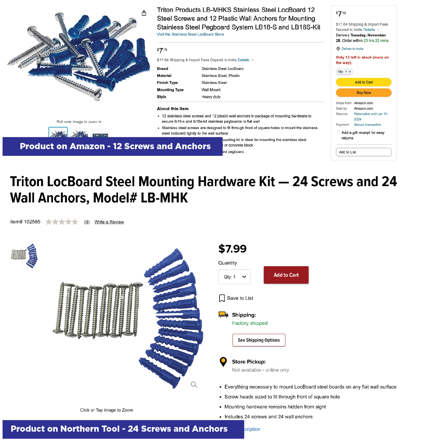 mounting hardware kit