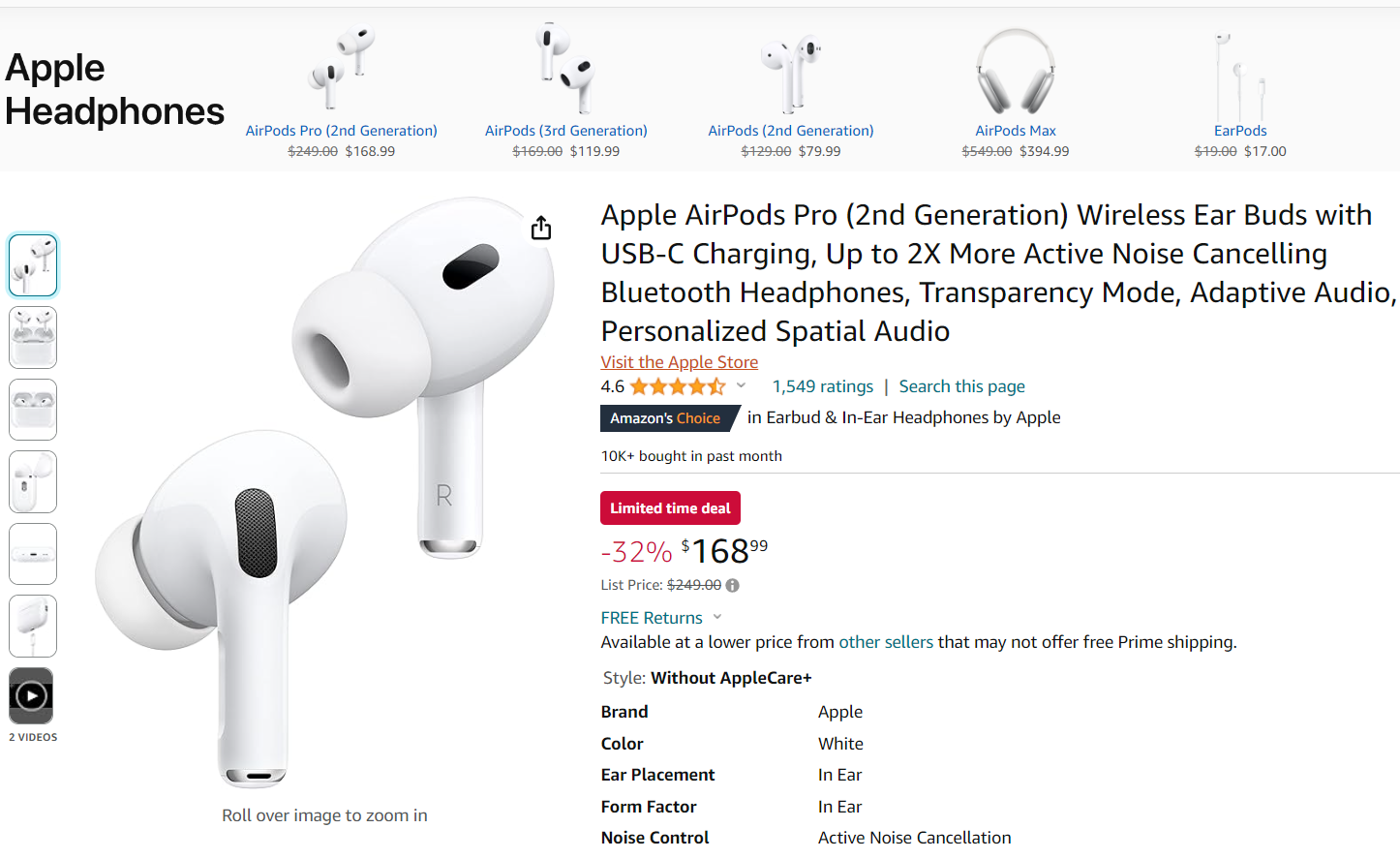 Discounts offered on Consumer Electronics Subcategories During Amazon Prime Day USA 2024 Featuring Apple Air Pods 