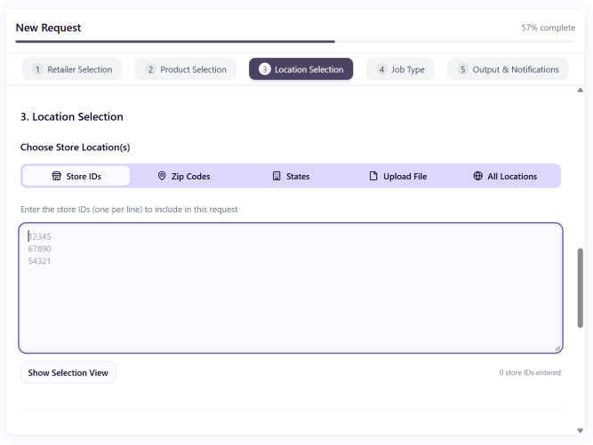 Data Collection can be customised and scaled with our API